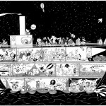 a boatful on the high seas.